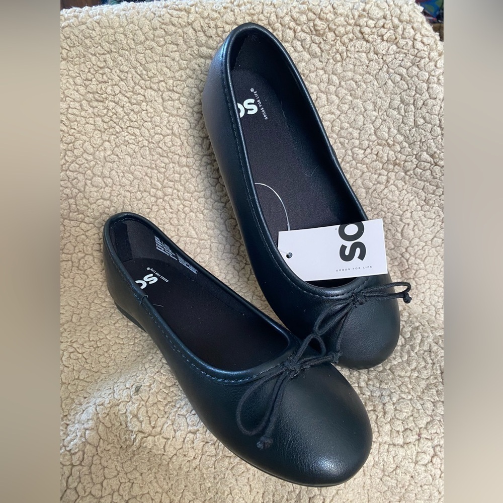 NWT SO Pensacola Girls Flats, Black Size 1